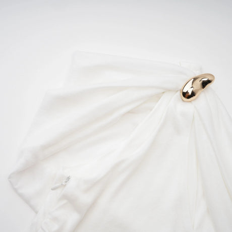 Kylie Maxi Dress White Asymmetrical Gathered