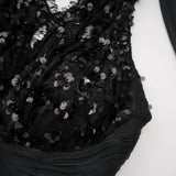 Siphokazi Black Halterneck Embellished Corset Maxi Gown