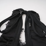 Siphokazi Black Halterneck Embellished Corset Maxi Gown