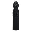 Siphokazi Black Halterneck Embellished Corset Maxi Gown