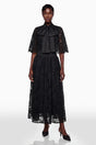 Sissel Black Floral Lace Maxi Dress with SelfTie