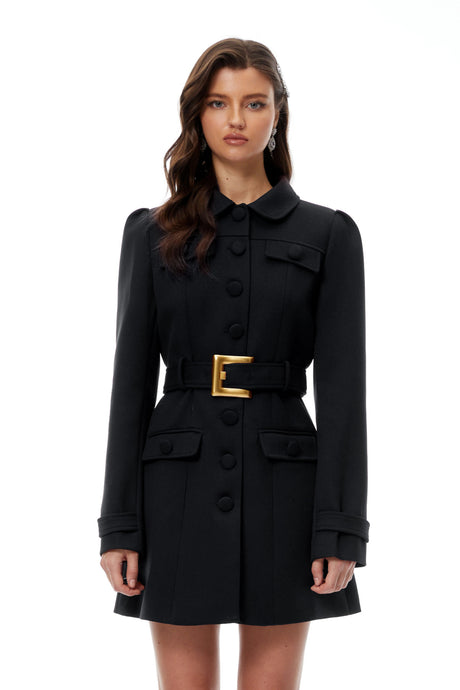 Eleonora Dress Black Belted Mini Blazer