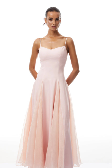 Rosetta Maxi Dress Pink Pleated