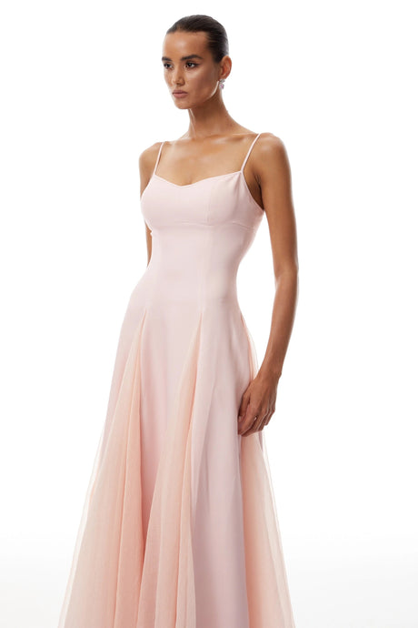 Rosetta Maxi Dress Pink Pleated