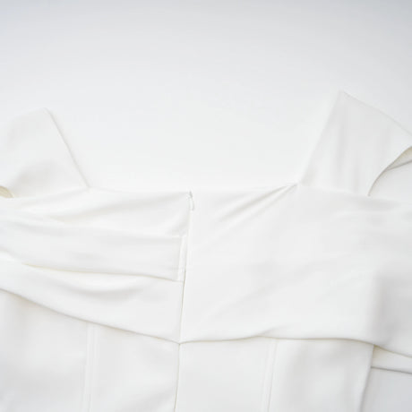 Gelsomina Midi Dress White Draped