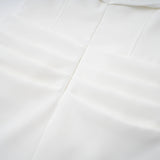 Solara White Draped Midi Dress
