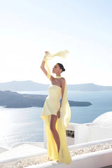 Solène OffShoulder Ruched Maxi Gown