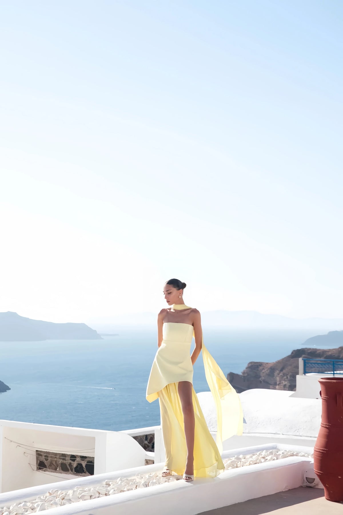 Solène OffShoulder Ruched Maxi Gown