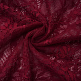 Stefania Ruby Red Floral Lace Maxi Gown