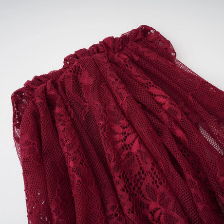 Maia Ruby Red Floral Lace Maxi Gown