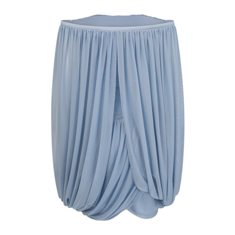 Carlotta Mini Dress Blue Cross Front Ruched