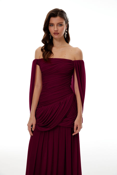 Shiloh Maxi Dress Red Cross Front Ruched