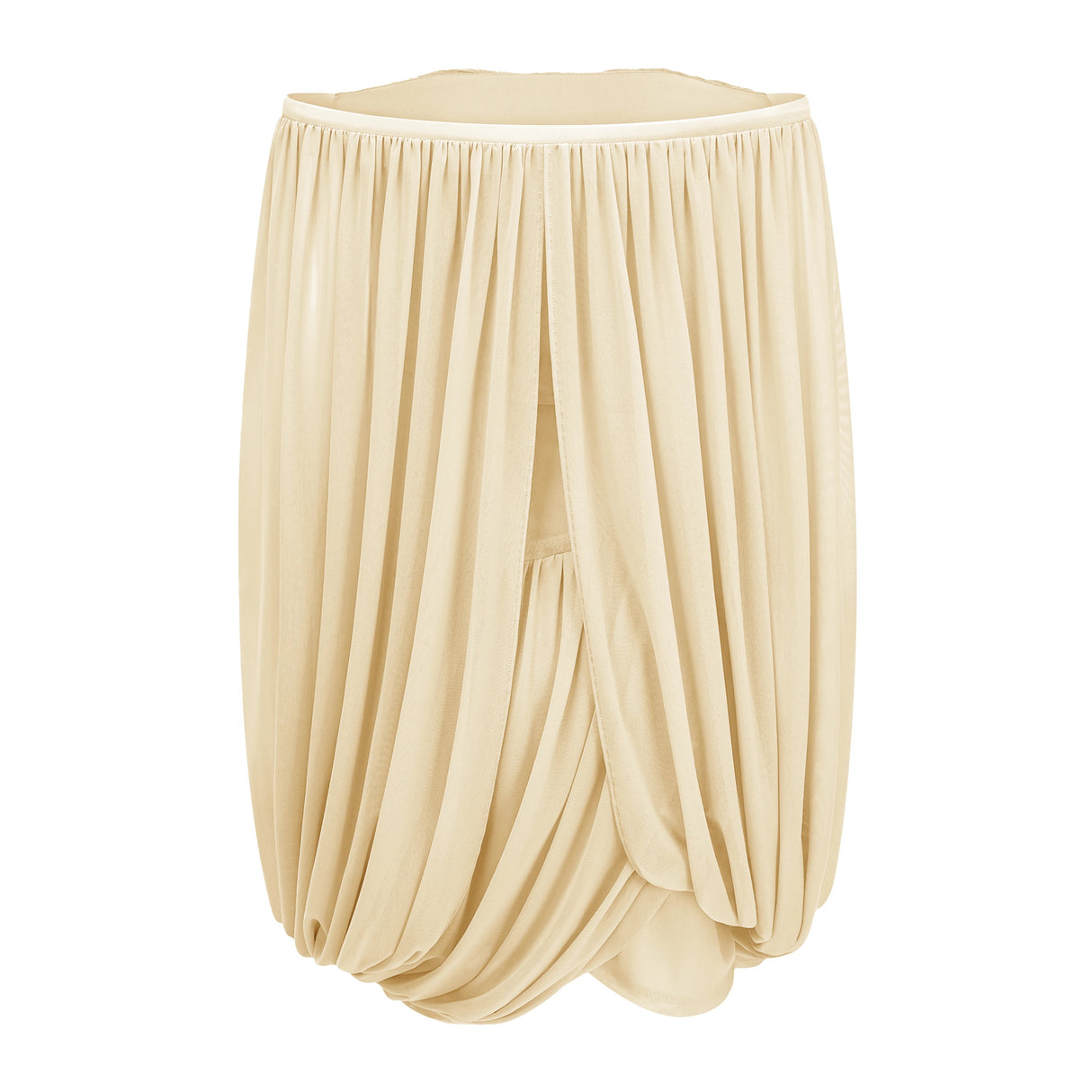 Suné Yellow Cross Front Ruched Mini Dress