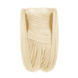 Suné Yellow Cross Front Ruched Mini Dress