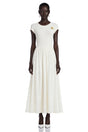 Susan Cream Sleeveless Knit Pleated Maxi Dress