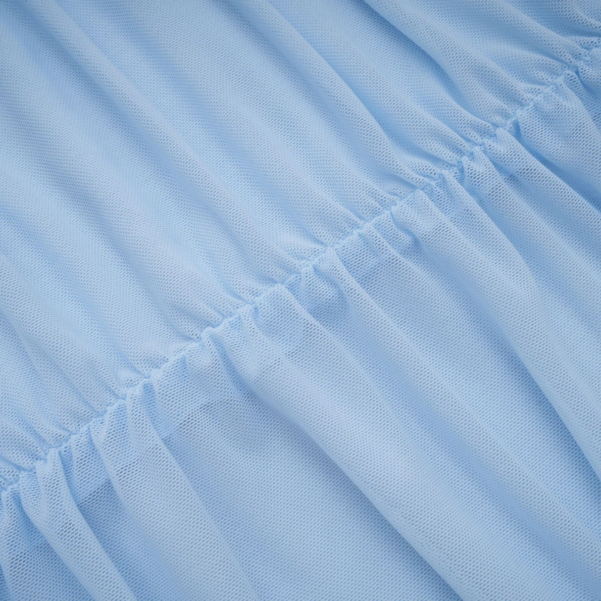 Sylphe BabyBlue Asymmetrical Pleated Sleeveless Mini Dress