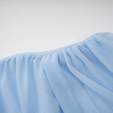 Sylphe BabyBlue Asymmetrical Pleated Sleeveless Mini Dress