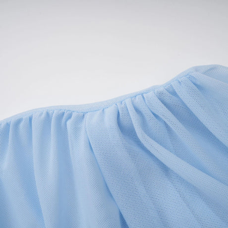 Sylphe BabyBlue Asymmetrical Pleated Sleeveless Mini Dress