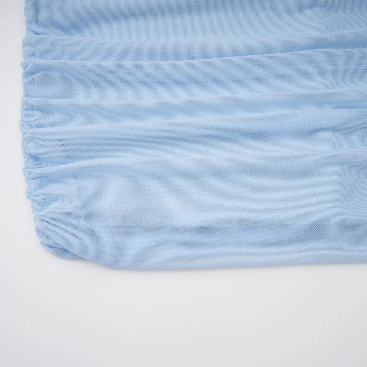 Sylphe BabyBlue Asymmetrical Pleated Sleeveless Mini Dress