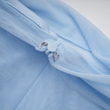Sylphe BabyBlue Asymmetrical Pleated Sleeveless Mini Dress