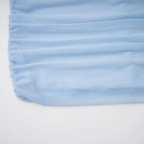 Sylphe BabyBlue Asymmetrical Pleated Sleeveless Mini Dress