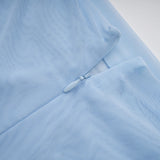 Sylphe BabyBlue Asymmetrical Pleated Sleeveless Mini Dress