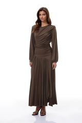 Tabitha Brown Braid Detail Ruched Maxi Dress