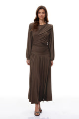 Tabitha Brown Braid Detail Ruched Maxi Dress