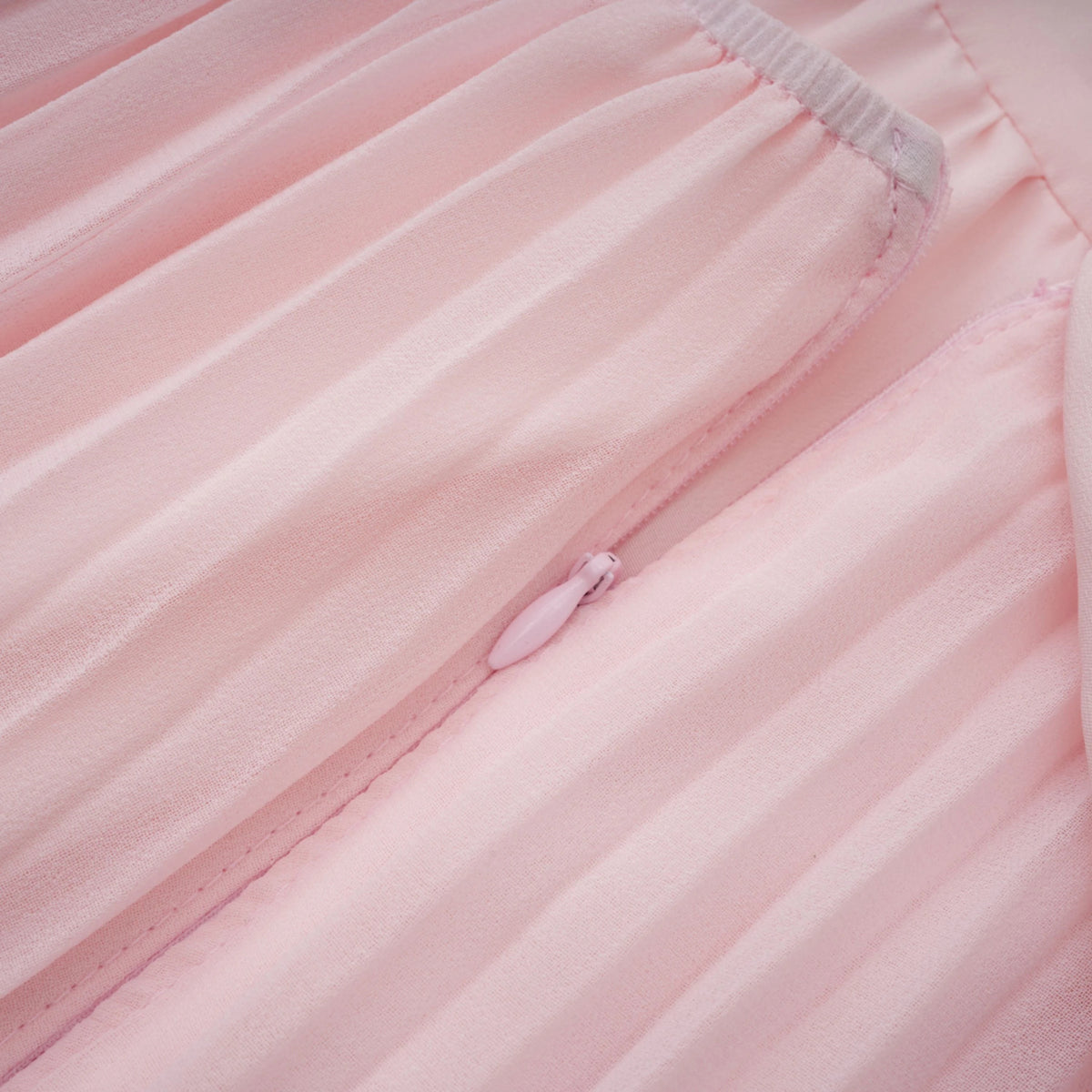 Tahmineh Pink Tweed Pleated Midi Dress