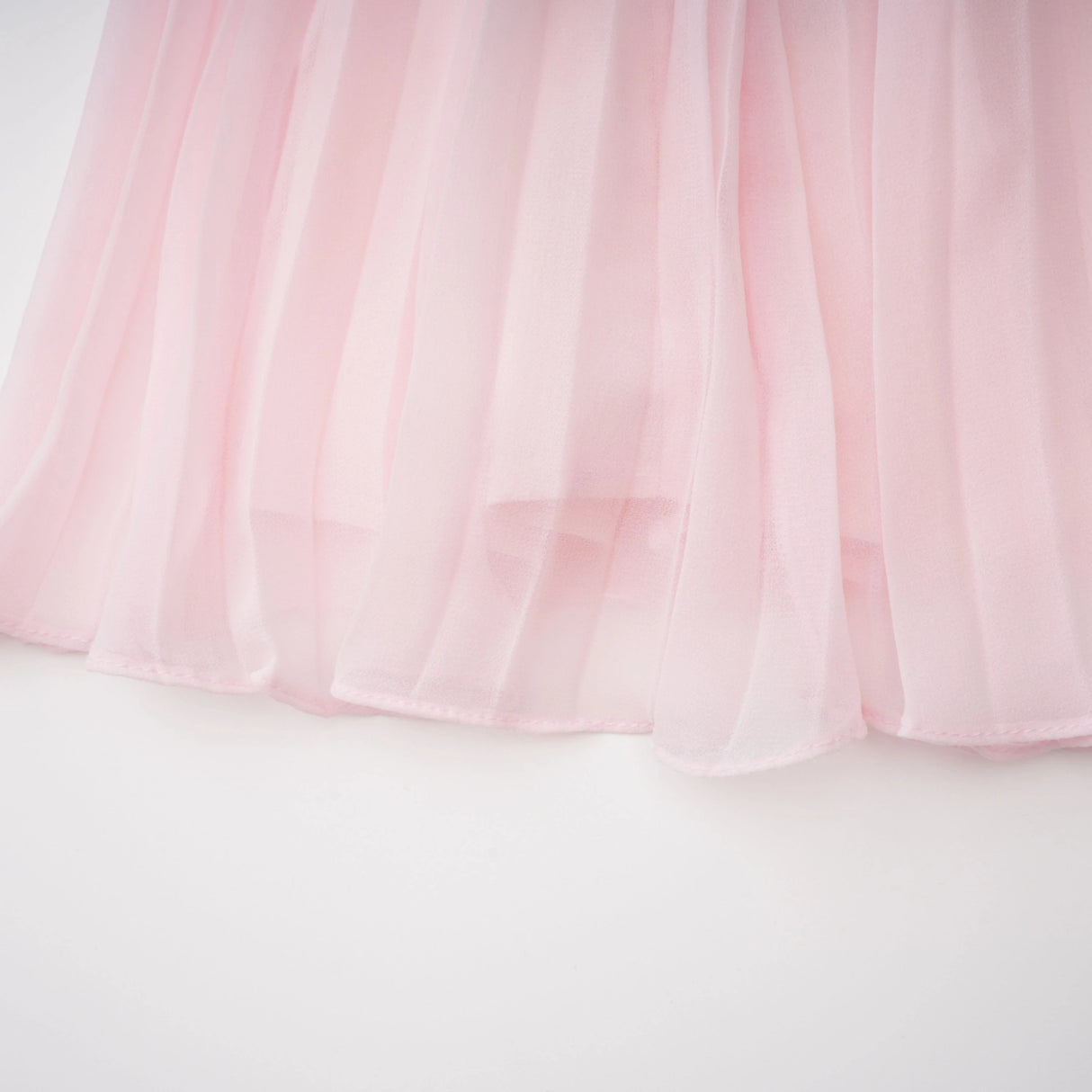 Tahmineh Pink Tweed Pleated Midi Dress