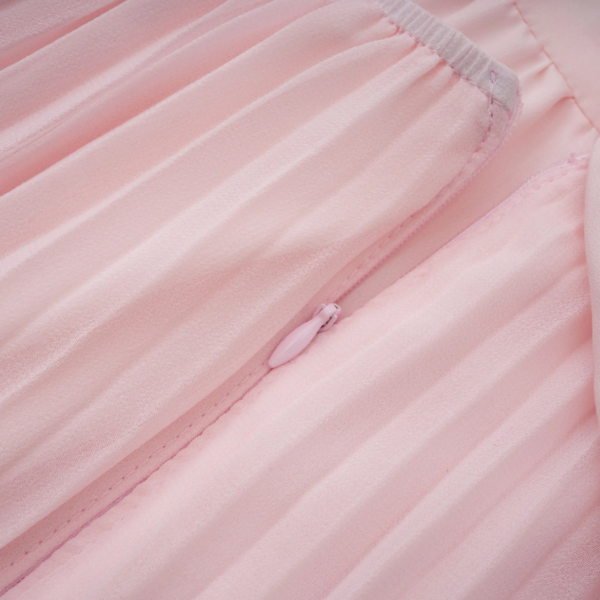 Tahmineh Pink Tweed Pleated Midi Dress