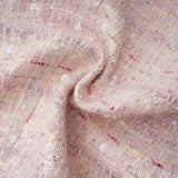 Tahmineh Pink Tweed Pleated Midi Dress