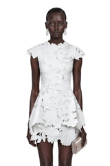 Tawny White Floral CutOut Mini Dress