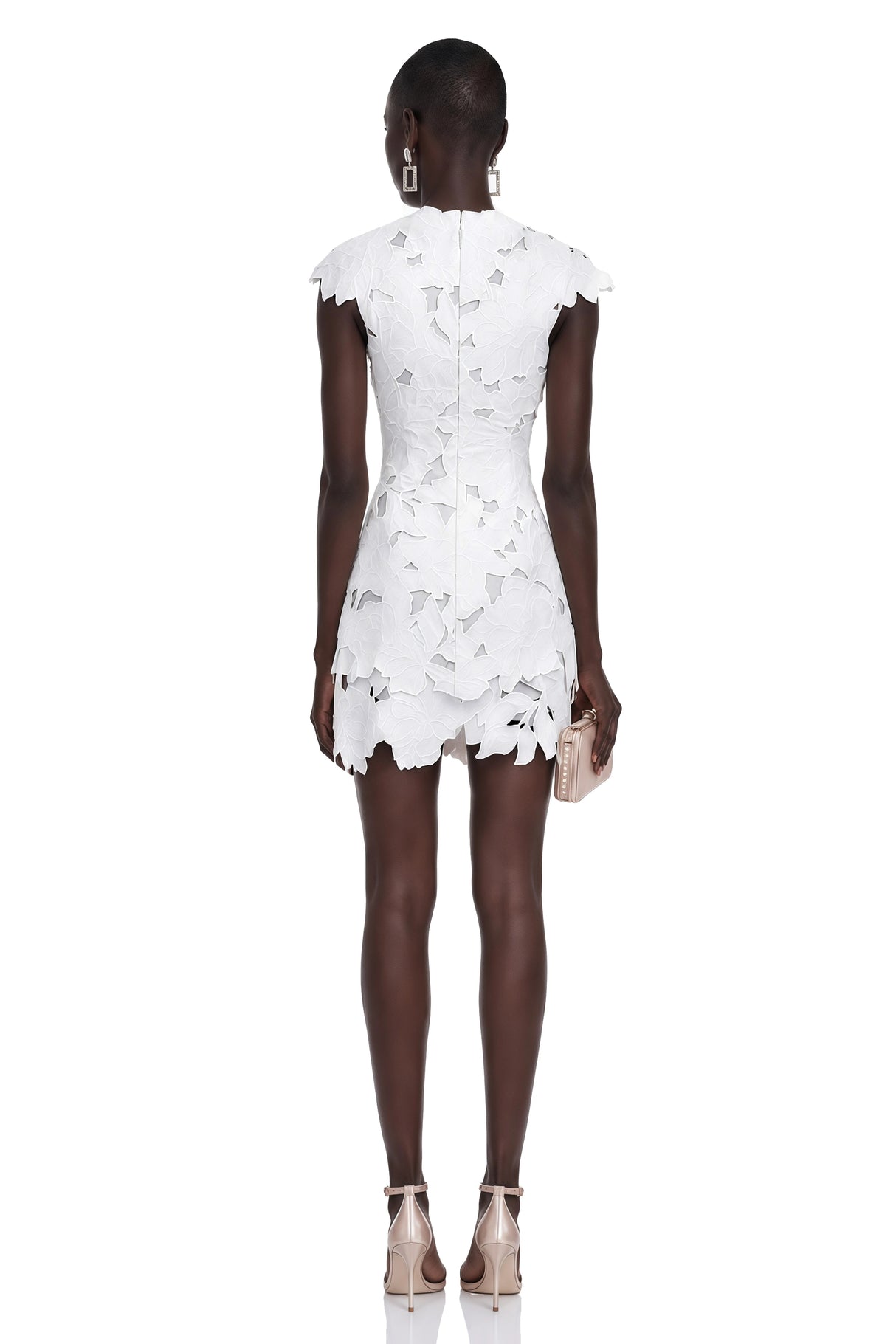 Tawny White Floral CutOut Mini Dress