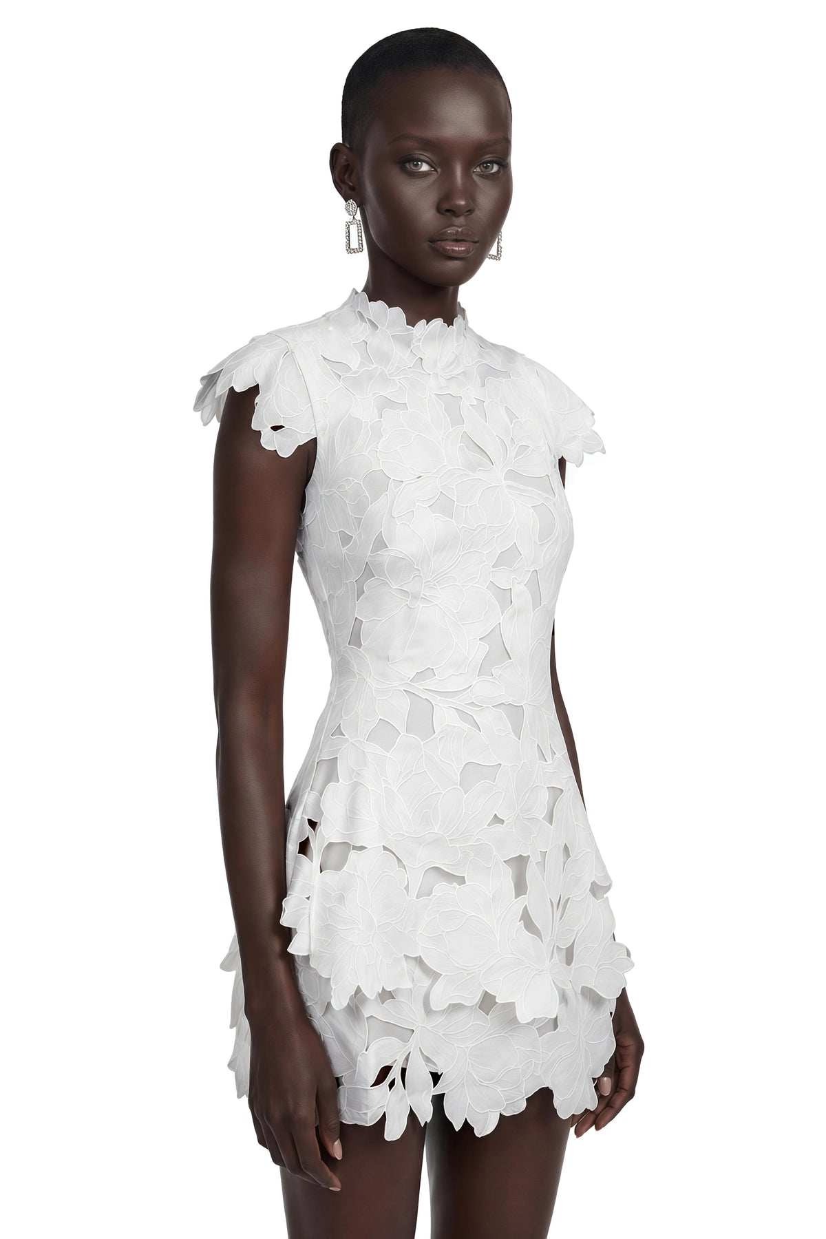 Tawny White Floral CutOut Mini Dress
