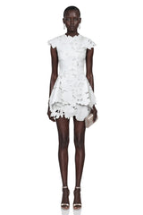 Tawny White Floral CutOut Mini Dress