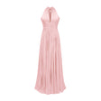 Térébenthine Blush Pink Glossy Gathered Maxi Dress