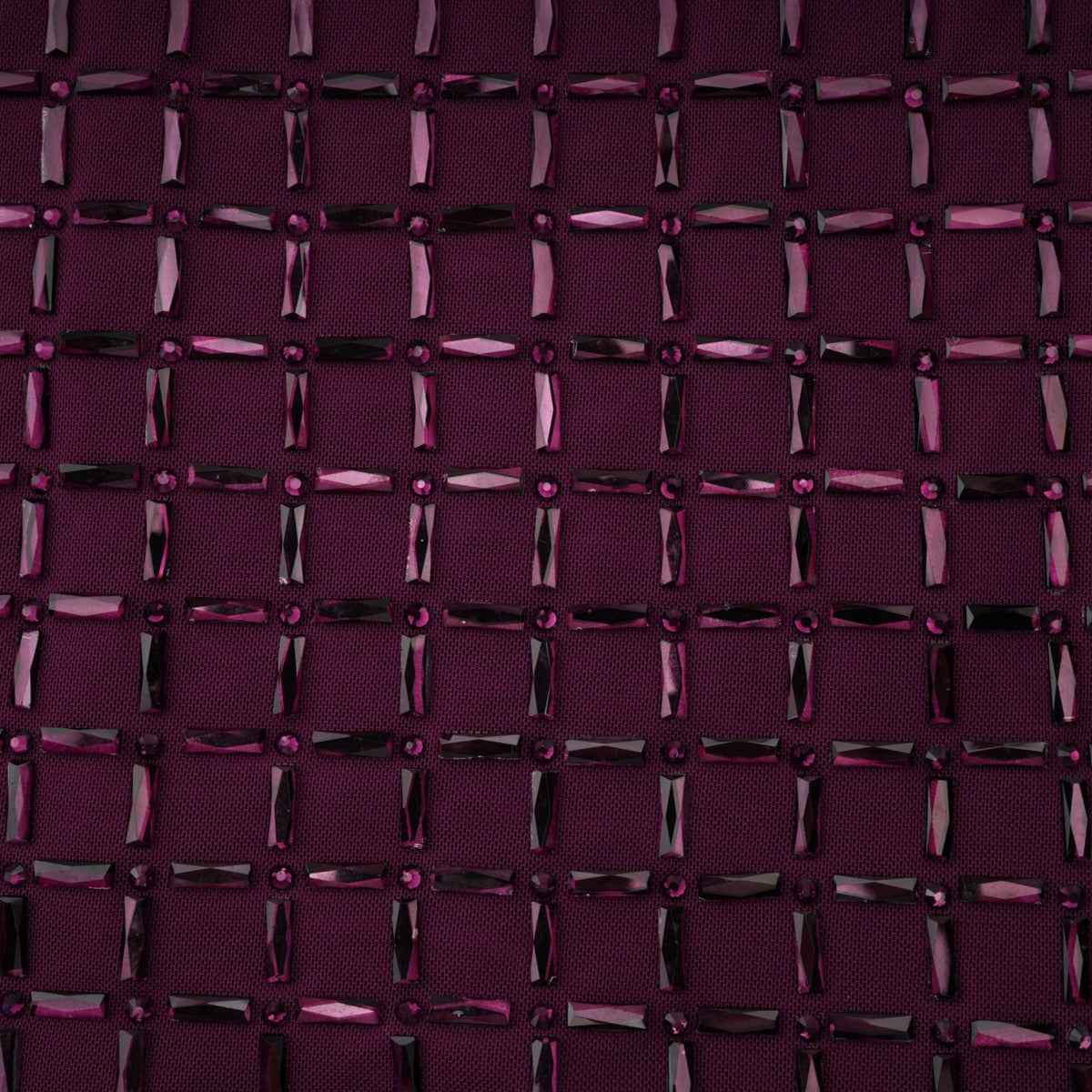 Térébenthine Purple Rhinestone Mesh Maxi Dress