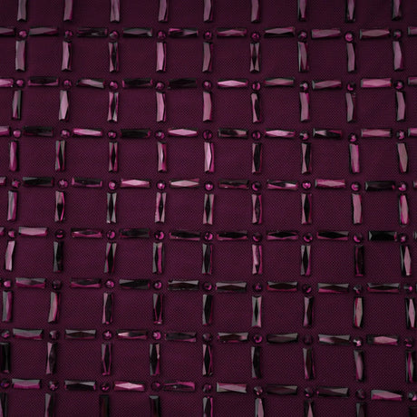 Natalia Maxi Dress Purple Rhinestone Mesh