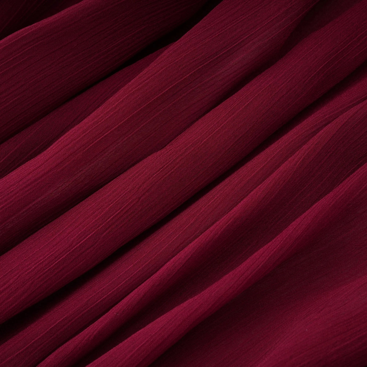 Théa Burgundy Asymmetrical Ruched Mini Dress