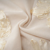 Théoline Neutral Asymmetrical Ruffled Floral Midi Dress