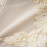 Théoline Neutral Asymmetrical Ruffled Floral Midi Dress