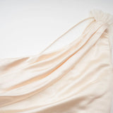 Thérèse neutral scarfdesign satin maxi dress