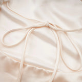 Thérèse neutral scarfdesign satin maxi dress
