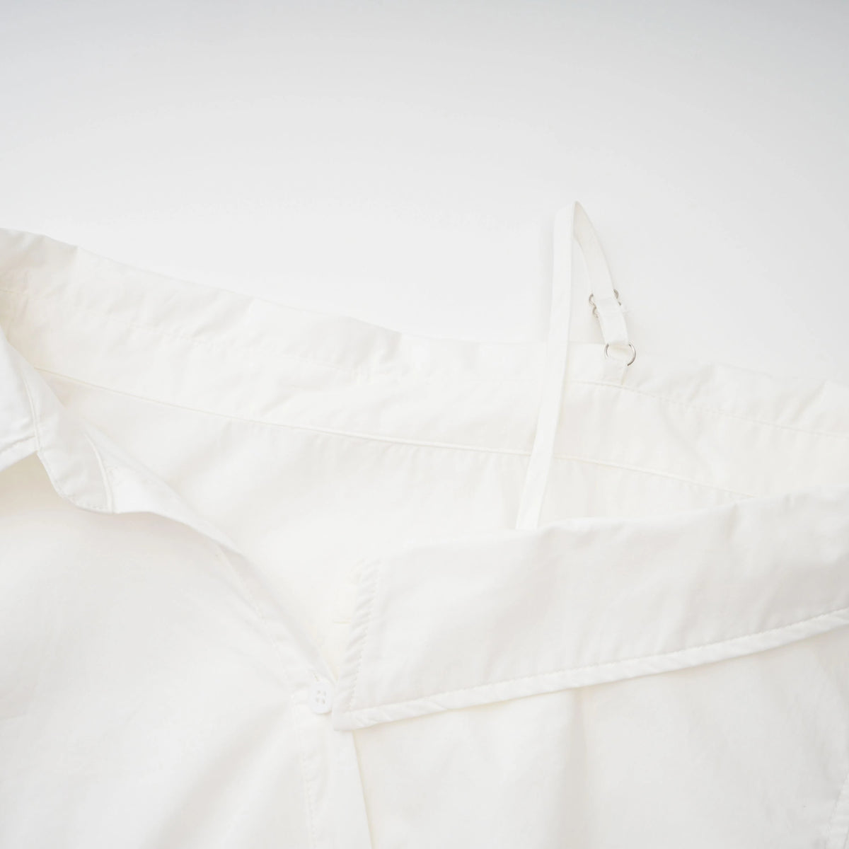 Tímea White Asymmetrical Mini Shirt Dress