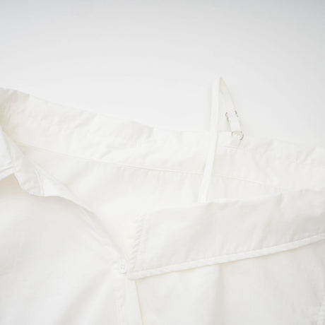 Tímea White Asymmetrical Mini Shirt Dress