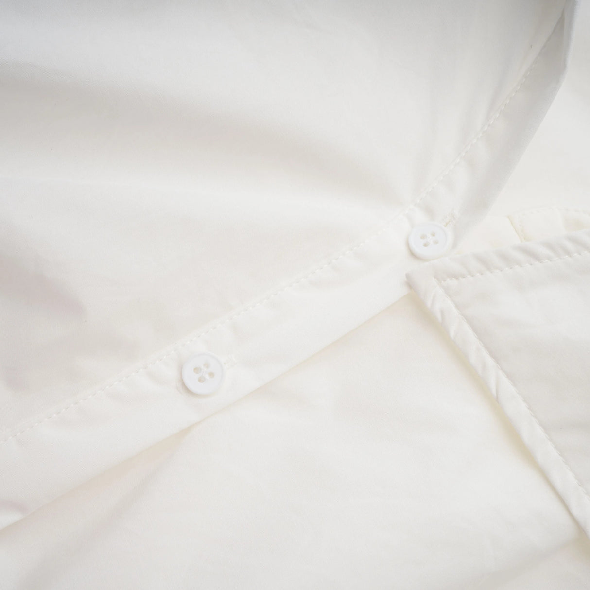 Tímea White Asymmetrical Mini Shirt Dress