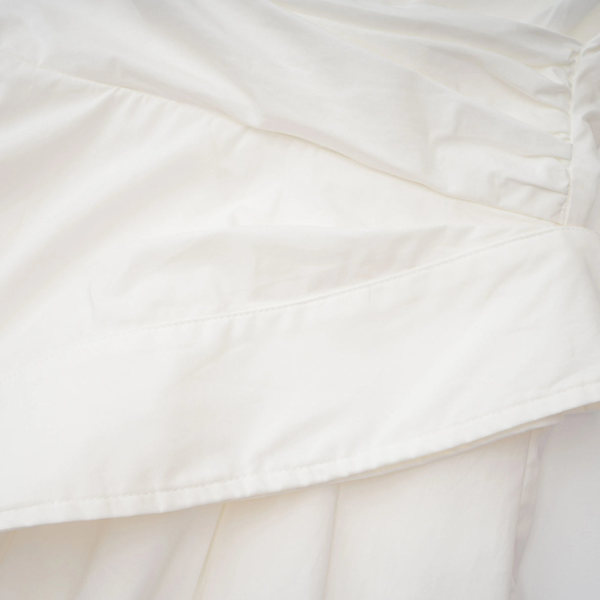 Tímea White Asymmetrical Mini Shirt Dress