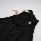 Tiziana Black One Shoulder Cut Out Maxi Dress