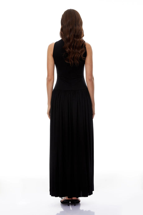 Bailey Maxi Dress BlackBlack Halterneck